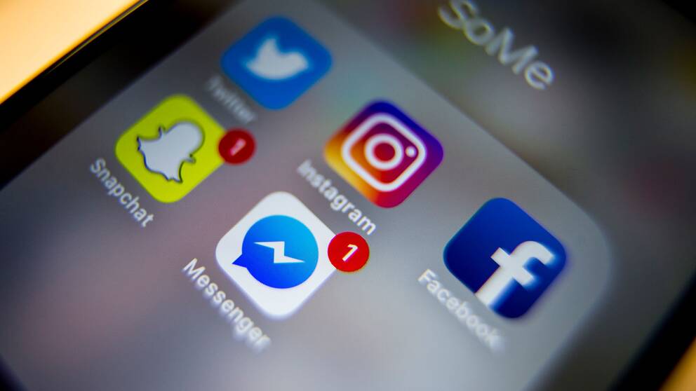 Telefon med sociala medier-appar