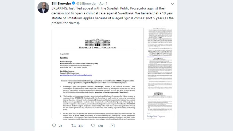 Bill Browders tweet.