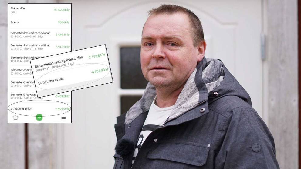 Krister Fredriksson fick en chock när Kronofogdemyndigheten ringde och berättade att löneutmätningarna från december till nu aldrig betalats in.