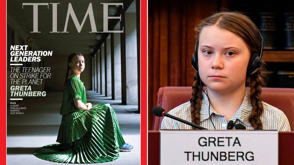 Image result for Greta thunberg on the cover of time magazine