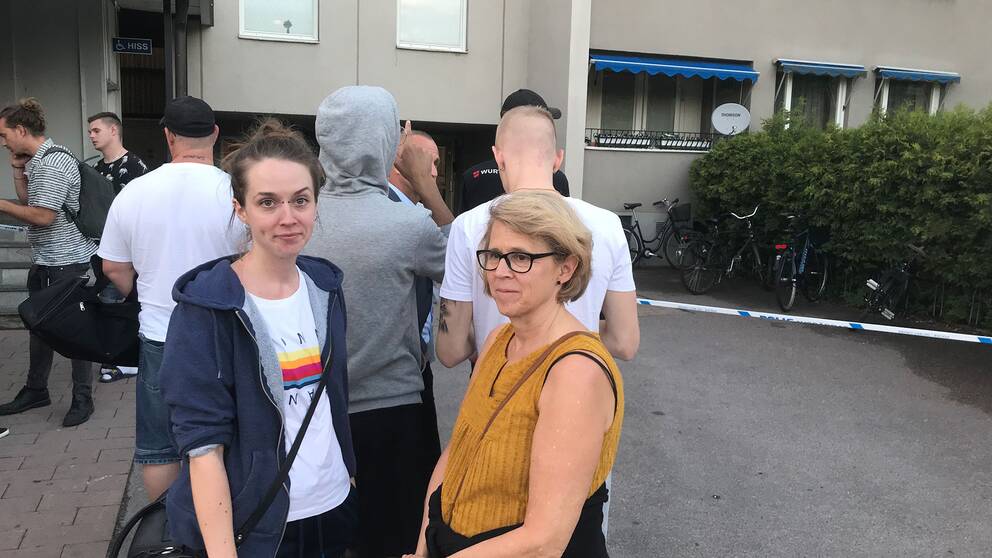 Malin och hennes mamma Lotta Andersson var ett hundratal meter från explosionen.