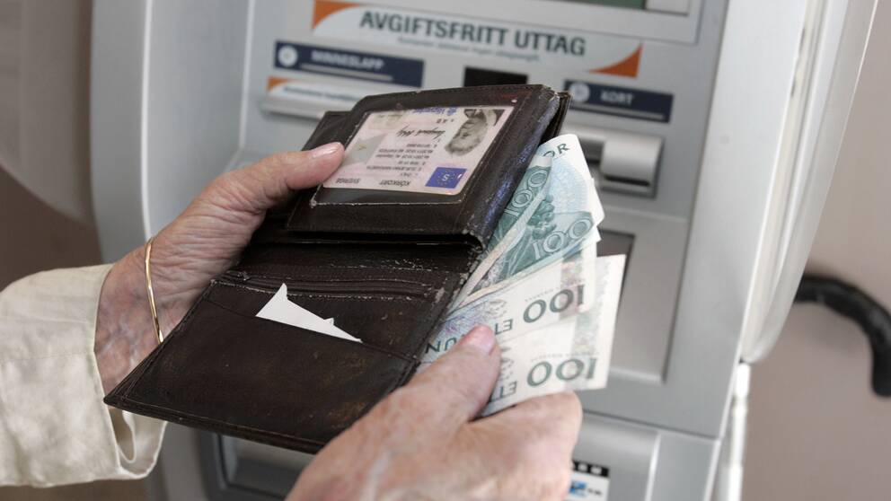 Uttag av kontanter.
