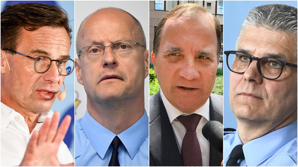 Ulf Kristersson, Mats Löfving, Stefan Löfven och Anders Thornberg.