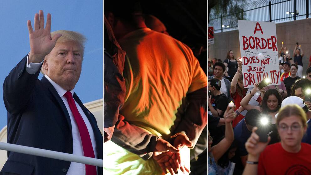 Donald Trump, ett gripande och en demonstration