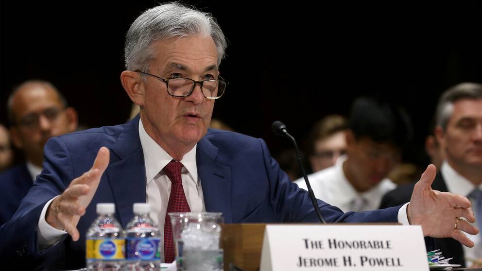 Fed-chefen Jerome Powell under en utfrågning tidigare i juli.