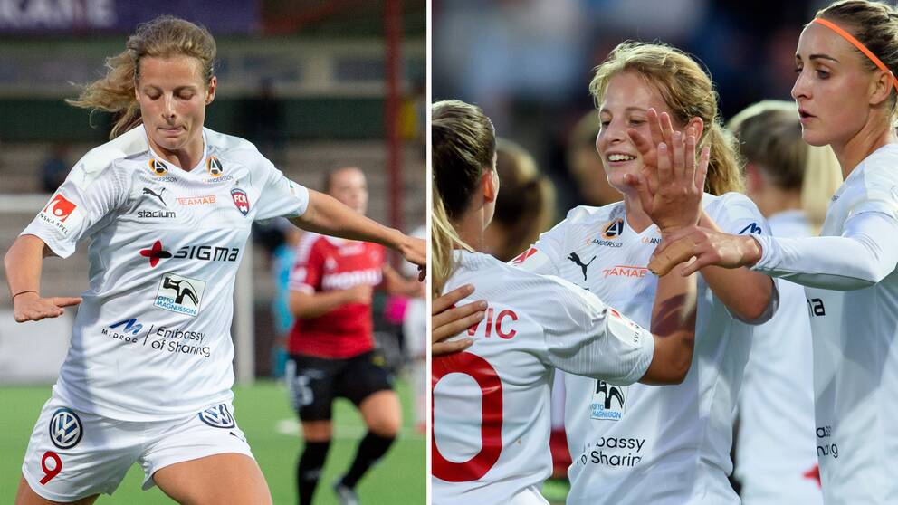 Anna Anvegård fick en drömstart i Rosengård när hon gjorde 3-0-målet i derbysegern mot Limhamn Bunkeflo.