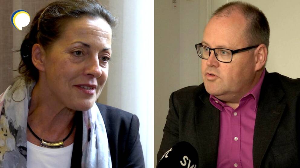 Carina Bulic (D) och Johan Nyhus (S) är två profiler inom debatten om Västlänken.
