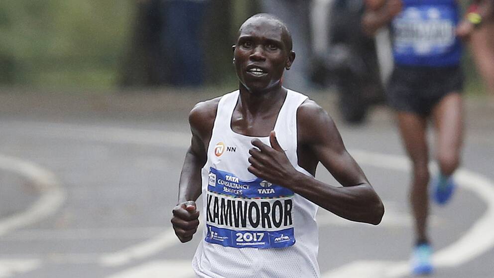 Geoffrey Kamworor satte nytt världsrekord i halvmaraton.