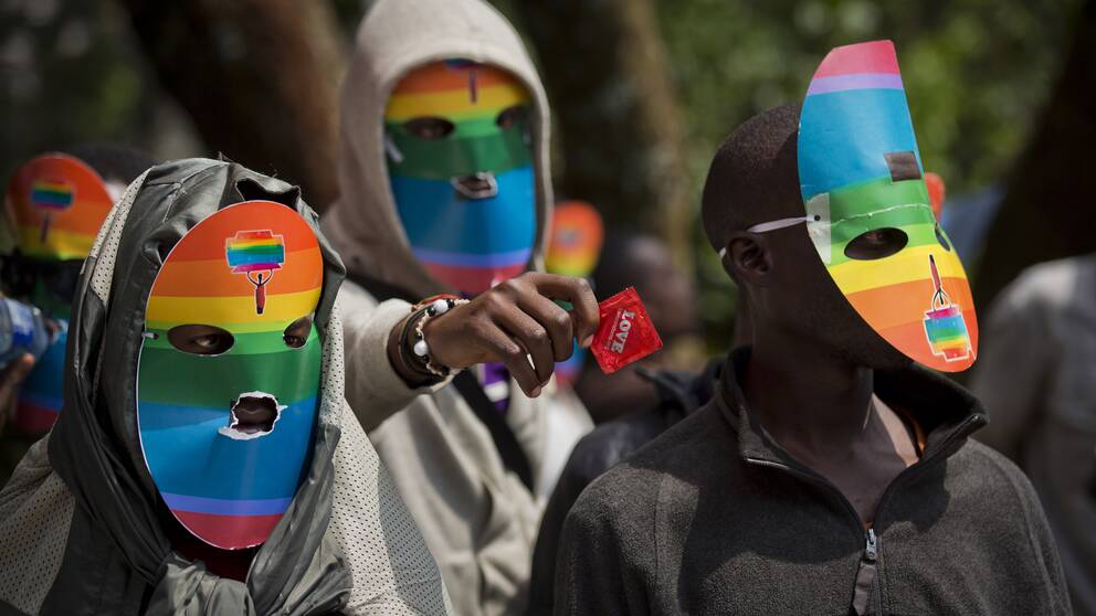 Hbtq-aktivister i Kenya demonstrerar för sina rättigheter.