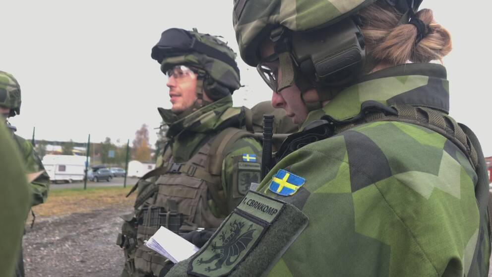 svenska militärer i uniform, första carbinkompaniet