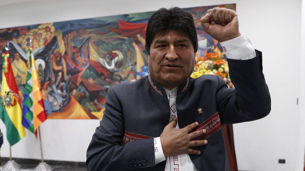 Bolivias president Evo Morales