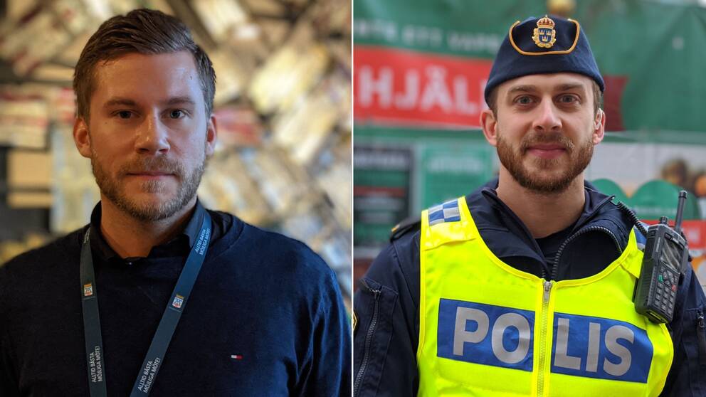 Christopher Forsberg på Västerås stad och Johan Thalberg på polisen
