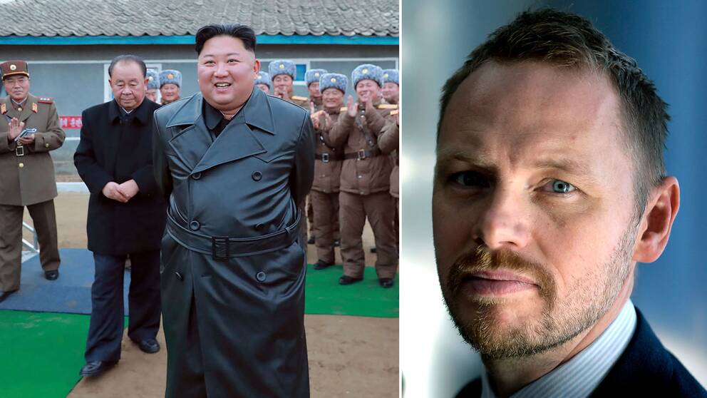 Bild till vänster: Jong-Un besöker en militärbas. Bild till höger: Björn Jerdén.