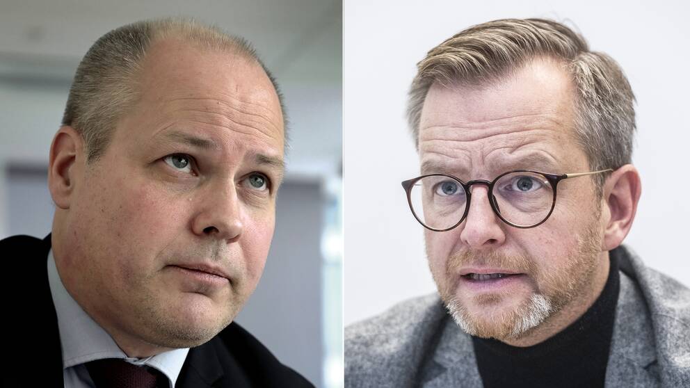 Justitie- och migrationsminister Morgan Johansson (S) och inrikesminister Mikael Damberg (S).