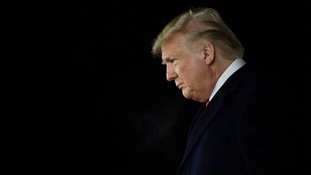Donald Trump från sidan