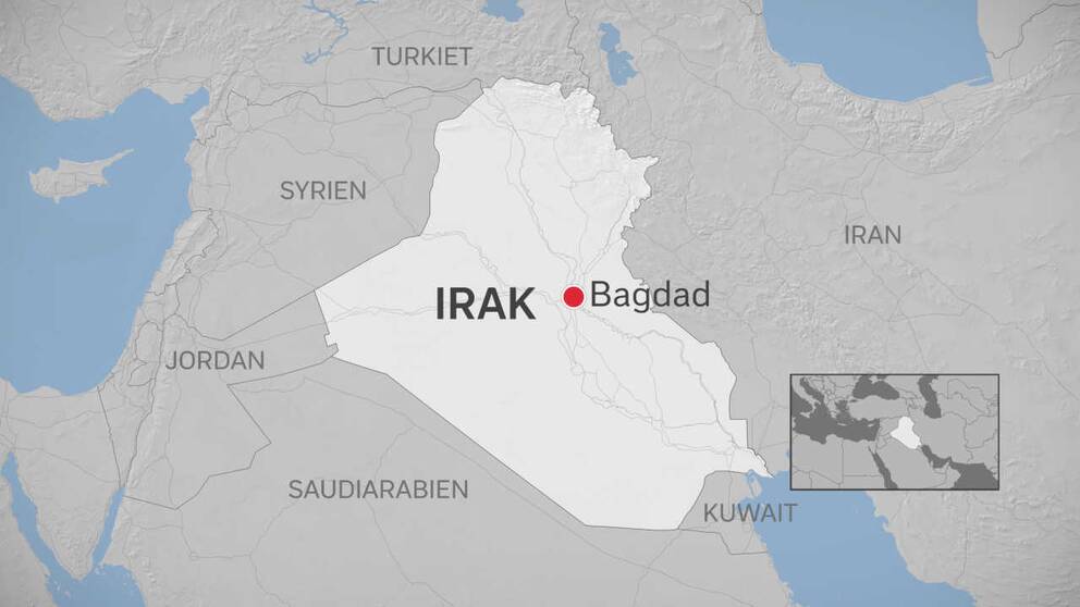 En karta över Irak