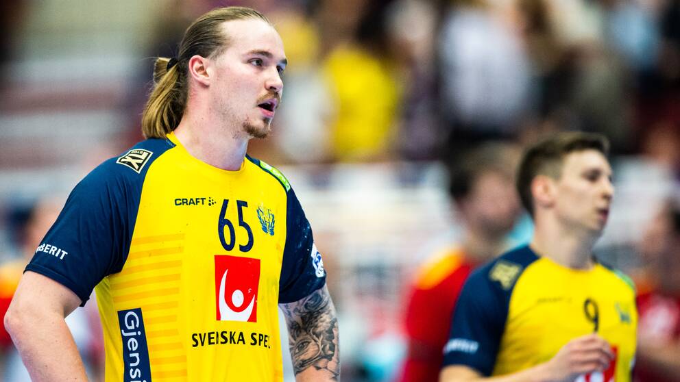 Lukas Nilsson deppar mot Portugal.