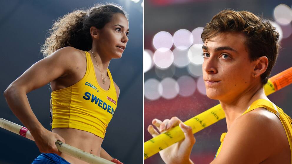 Angelica Bengtsson och Armand Duplantis.