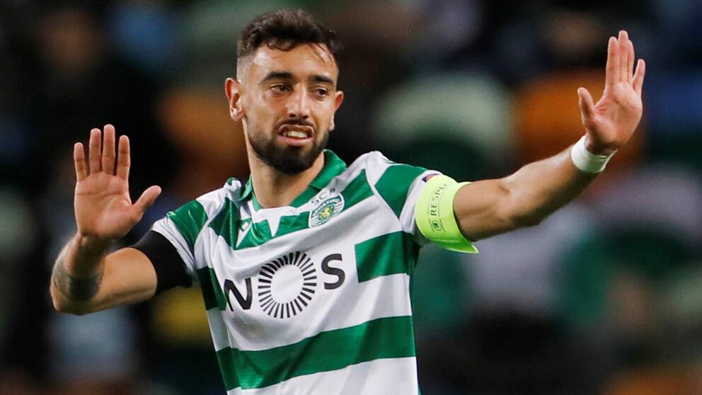 Mittfältaren Bruno Fernandes är klar för Manchester United.