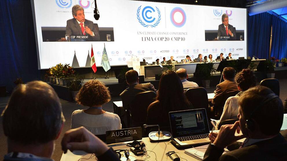 Delegater vid klimatmötet i Lima