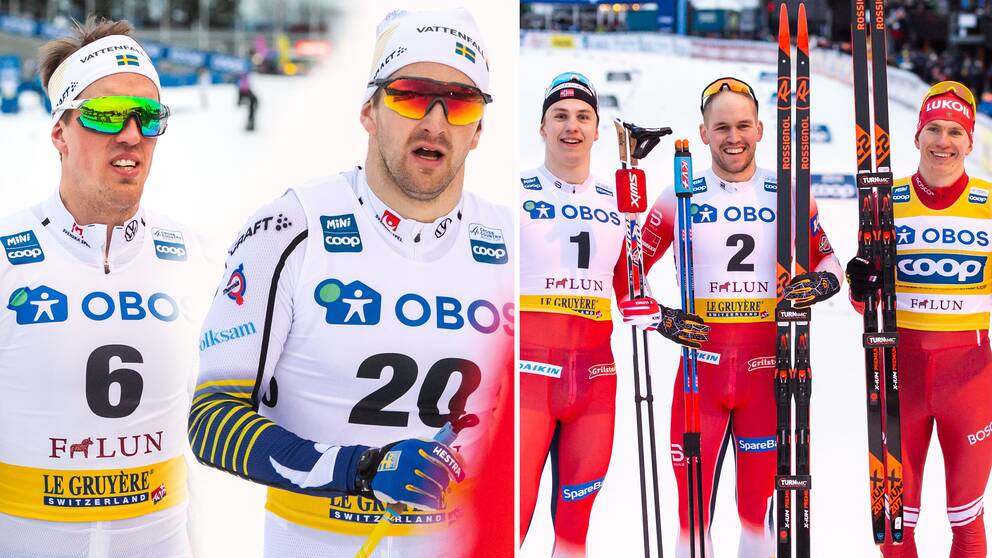 Calle Halfvarosson, Teodor Peterson och de tre åkarna som tog pallplatserna i Falun.