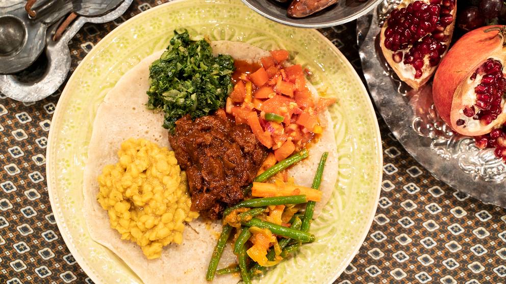 Afrikanska grytor med injera SVT recept