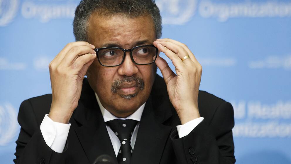 WHO:s generaldirektör Tedros Adhanom Ghebreyesus