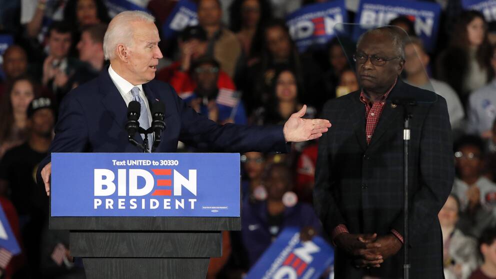 Joe Biden och James Clyburn.
