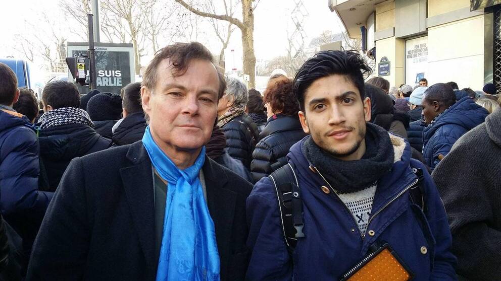 Claes JB Löfgren, reporter, och Iman Tahbaz, fotograf, på plats i Paris.