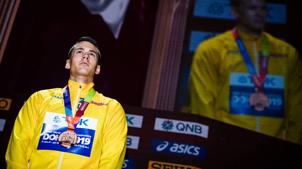 Perspeus Karlström tog VM-brons i Doha. Nu är stora målet OS i Tokyo – men han är skeptisk till om mästerskapet blir av.