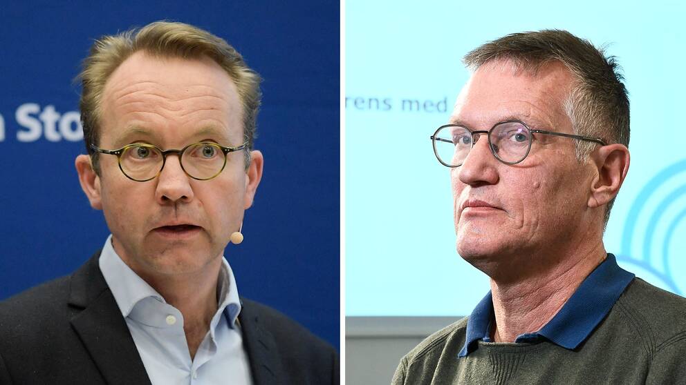 Björn Eriksson hälso- och sjukvårdsdirektör och statsepidemiolog Anders Tegnell.