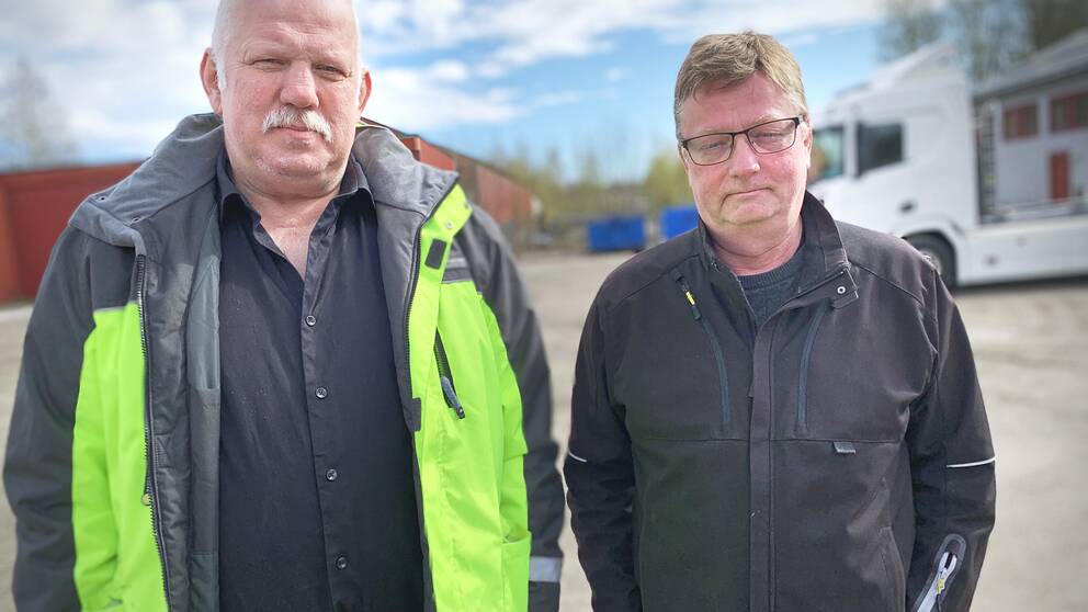 Åkeriägaren Robert Martinsson och fastighetsägaren Lars Jonsson i Valbo.