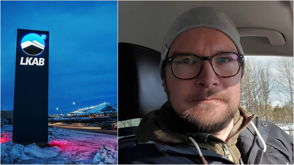 LKAB-skylt och Jonny Kumpola