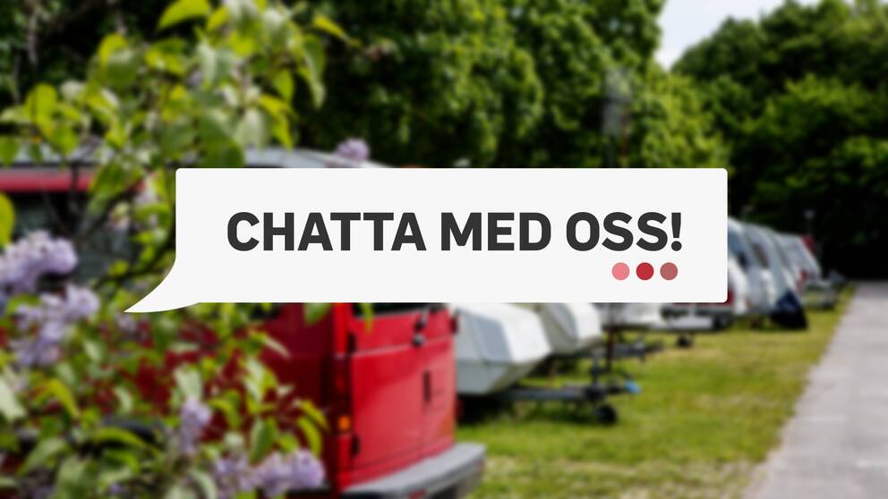 En campingplats på sommaren