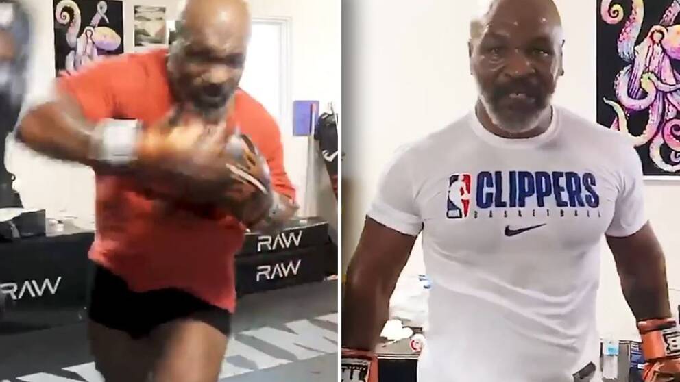 53-årige boxningslegendaren Mike Tyson ser mer vältrimmad ut än på flera år.