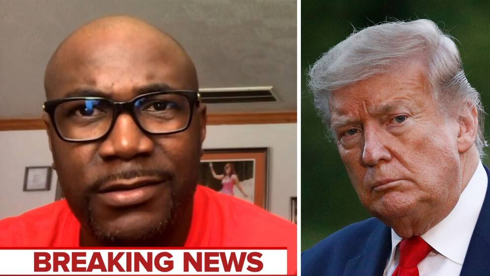 Avlidne George Floyds bror Philonise Floyd och USA:s president Donald Trump