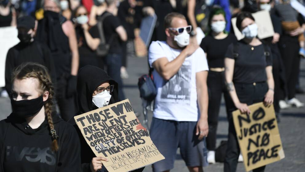 Flera demonstrationer har hållits runt om i Sverige den senaste veckan. Bland annat i Malmö den 9 juni. Arkivbild från protesterna för ”Black lives matter”.