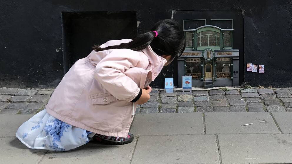 Konstnärskollektivet Anonymouse installation ”Apoteket Cikadan” på Winstrupsgatan i Lund.