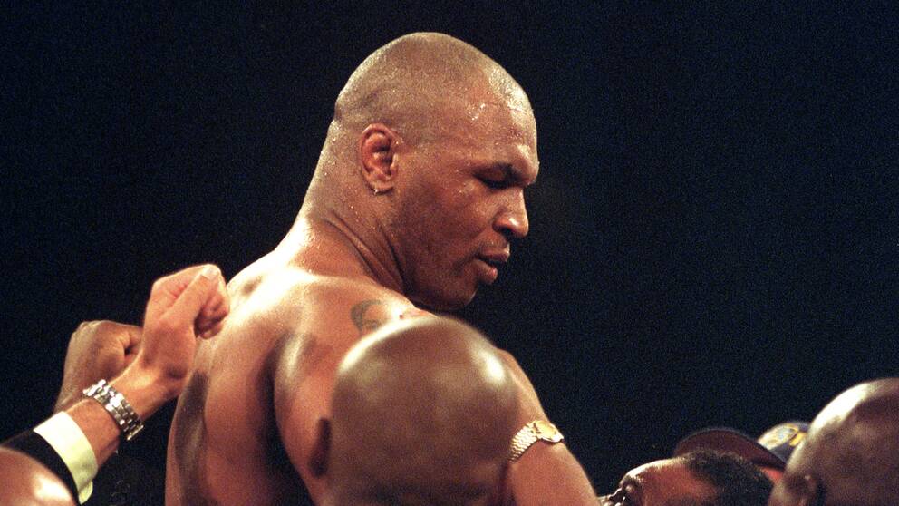 Förre tungviktsboxaren Mike Tyson under en boxningsmatch