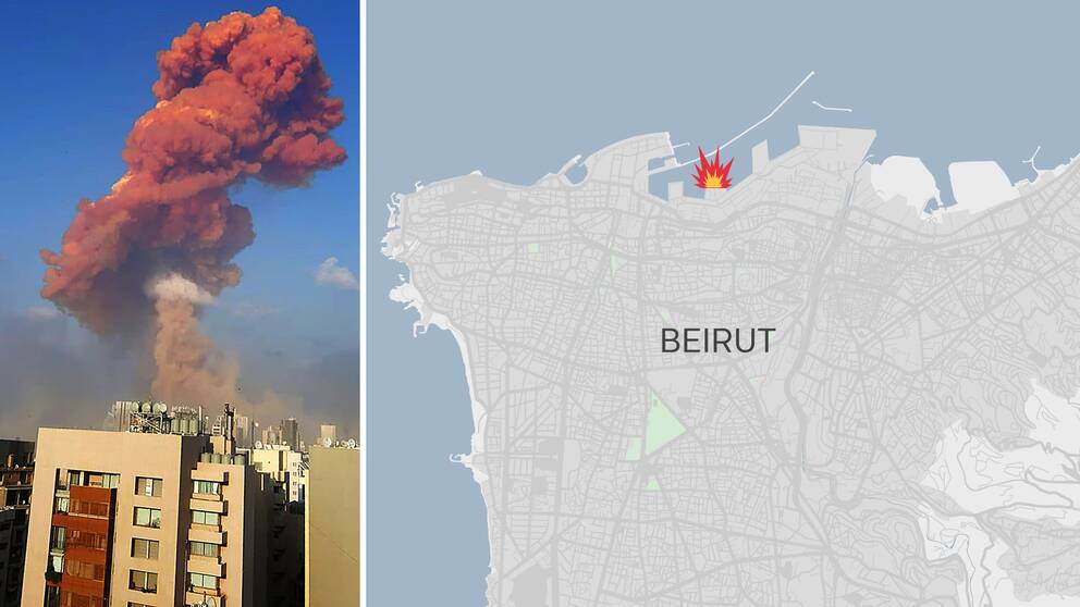 Karta över Beirut
