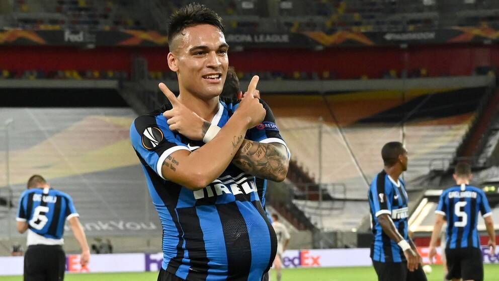 Lautaro Martinez gjorde Inters första mål i Europa League-semifinalen.