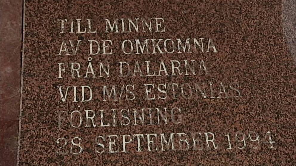 Minnessten från Estonia.