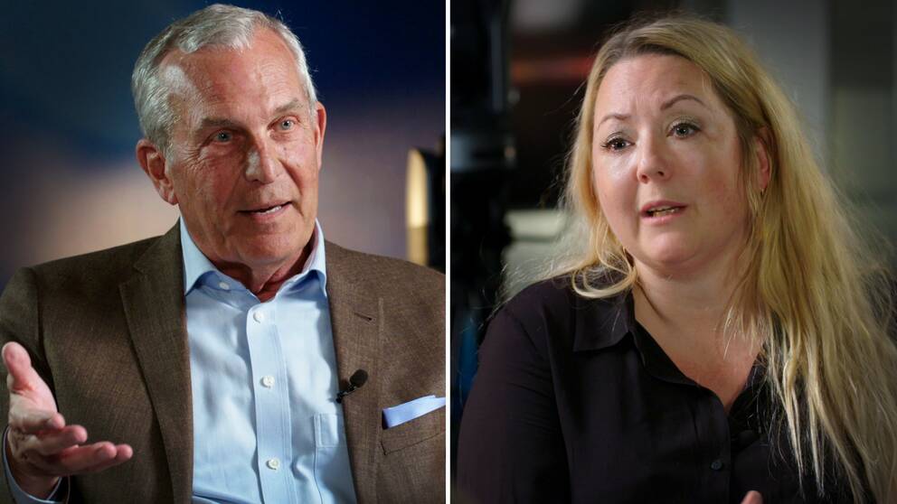 Foto på före detta nyhetsankaret Claes Elfsberg och opinionsbildaren Rebecca Weidmo Uvell
