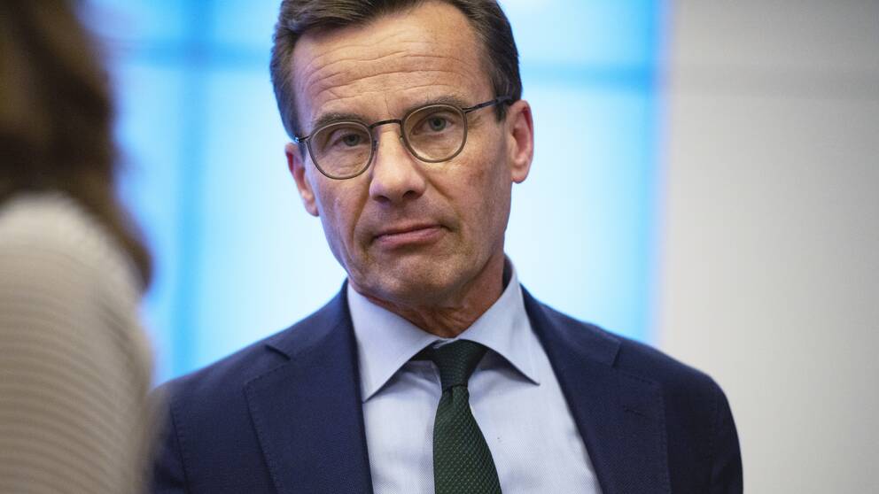 Bilden vusar moderatledaren Ulf Kristersson.