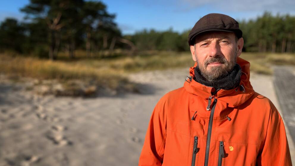 Fågelforskaren Martin Green på Falsterbo strandbad.