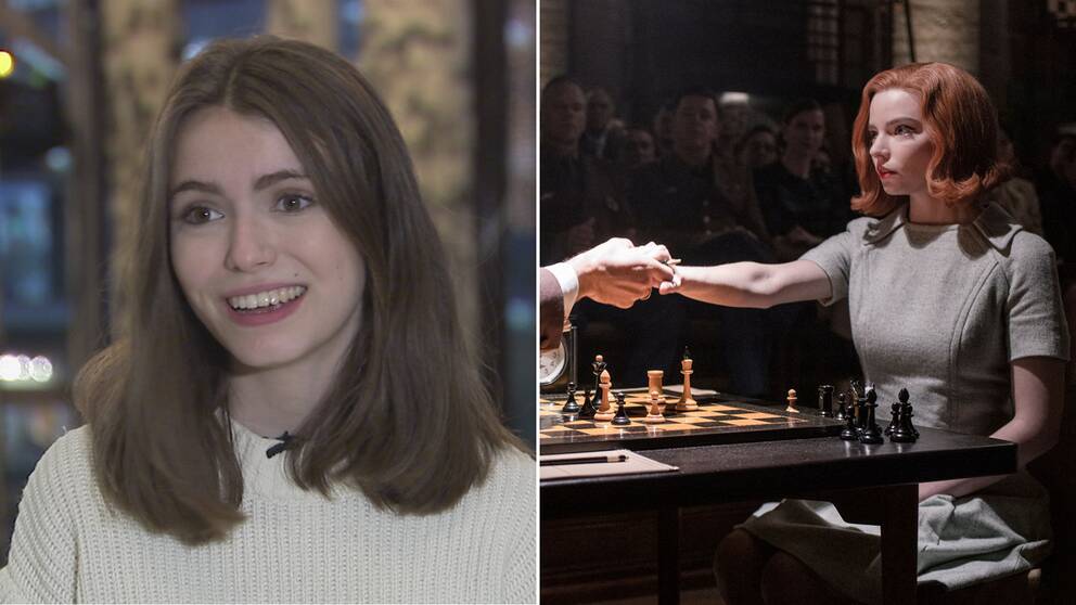 Schackinflueraren Anna Cramling och Anya Taylor-Joy i The Queen's Gambit.