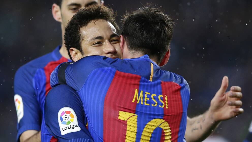 Messi och Neymar i Barçatröjan.