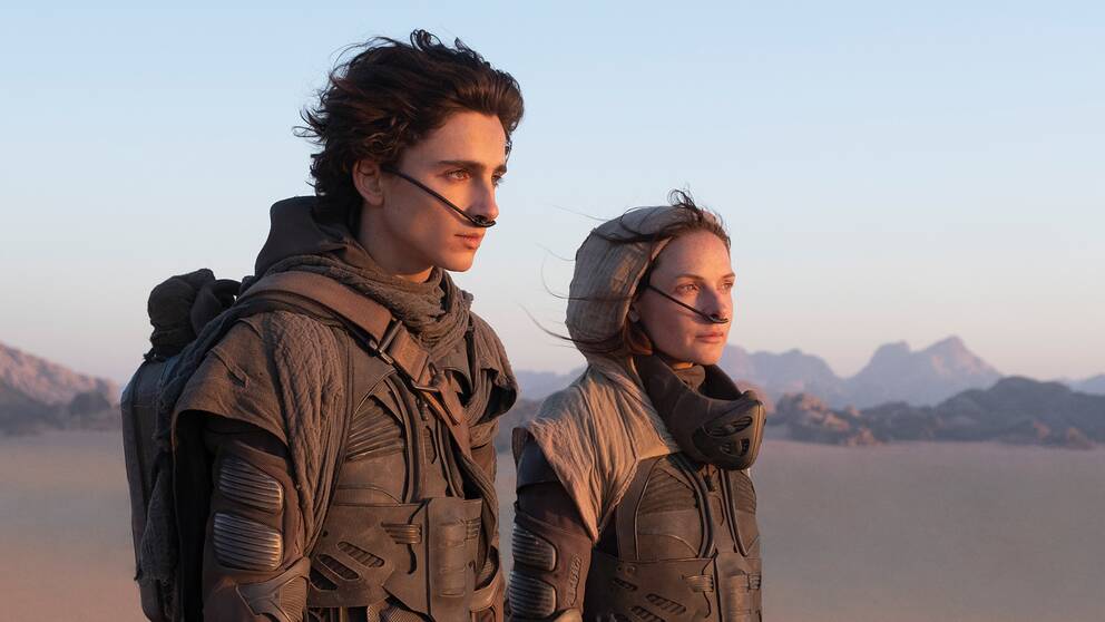 Timothée Chalamet och Rebecca Ferguson i filmen Dune.