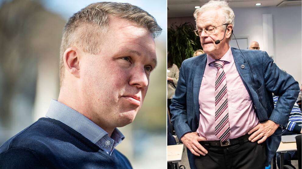 Anders Larsson sågar Björn Eriksson.