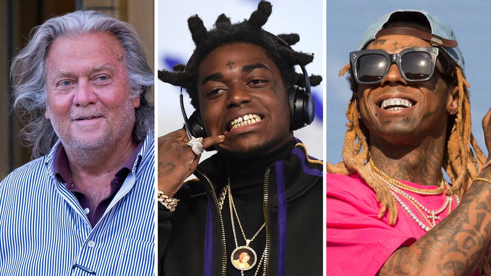 Steve Bannon, Kodak Black och Lil Wayne benådas av Donald Trump.